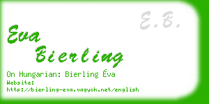 eva bierling business card